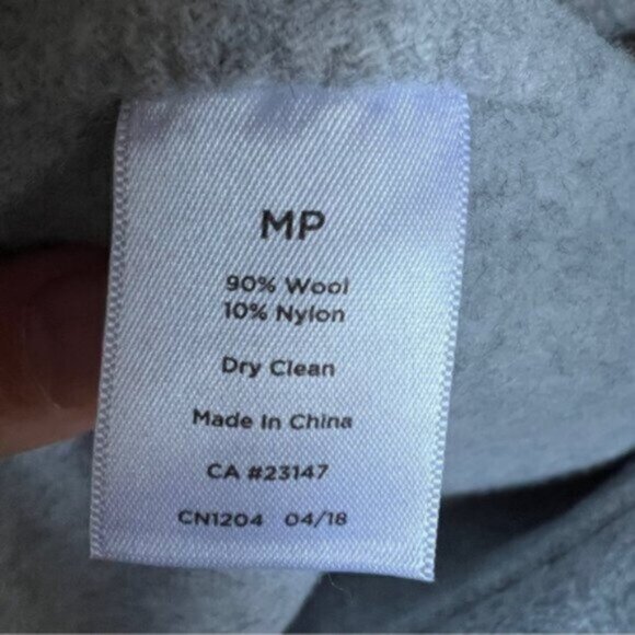 Talbots * Boiled Wool Blazer Jacket Open Front Light / Dark Gray EUC - Picture 13 of 15